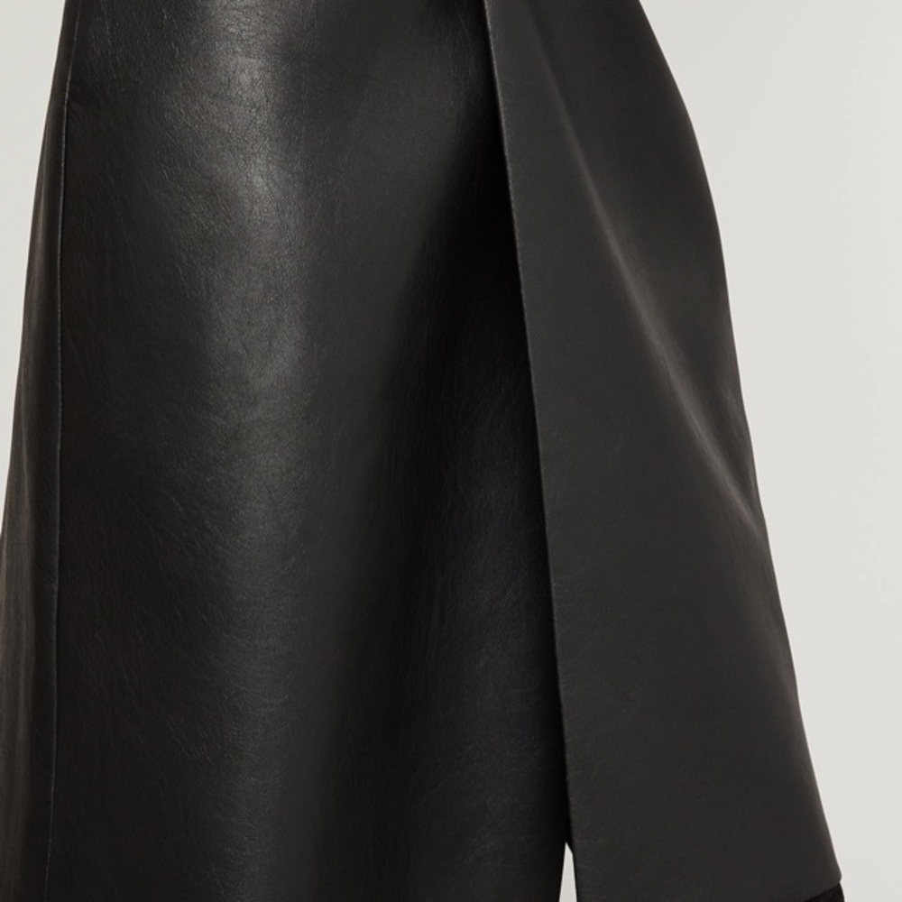 BCBG Faux Leather Dress-size Medium - Picture 3 of 8